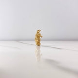 Dije Caballito De Mar 0.8gr / 2.3cm / Troquelado Oro Amarillo $