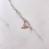 Dije Colibrí 0.4gr / 1.5cm / Troquelado Oro Rosa $