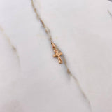 Dije Cruz Cristo 0.4gr / 1.8cm / Troquelado Oro Rosa $