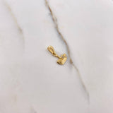 Dije Barco 0.75gr / 1.5cm / Circones Blancos Oro Amarillo $