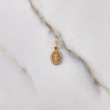 Dije Virgen del Carmen 0.65gr / 1.5cm / Circones Blancos Oro Amarillo $