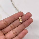 Dije Virgen del Carmen 0.65gr / 1.5cm / Circones Blancos Oro Amarillo $