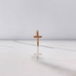 Dije Cruz 0.4gr / 2.3cm / Lineas Oro Rosa
