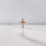 Dije Cruz 0.4gr / 2.3cm / Lineas Oro Rosa
