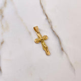 Dije Cruz Cristo 3.45gr / 3.5cm / Relieve Oro Amarillo $