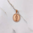 Dije Virgen del Carmen 8.55gr / 3.5cm / Circones Blancos Oro Rosa $