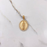 Dije Virgen del Carmen 8.6gr / 3.5cm / Circones Blancos Oro Amarillo $
