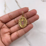 Dije Virgen de Guadalupe 5.85gr / 3.3cm / Circones Blancos Rosados Azules Oro Amarillo $