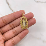 Dije Virgen de Guadalupe 4.35gr / 3cm / Circones Blancos Negros Oro Amarillo $