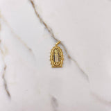 Dije Virgen de Guadalupe 4.35gr / 3cm / Circones Blancos Negros Oro Amarillo $