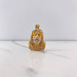 Dije Rostro de Cristo 9.1gr / 4cm / Circones Blancos Dos Oros Amarillo Blanco $