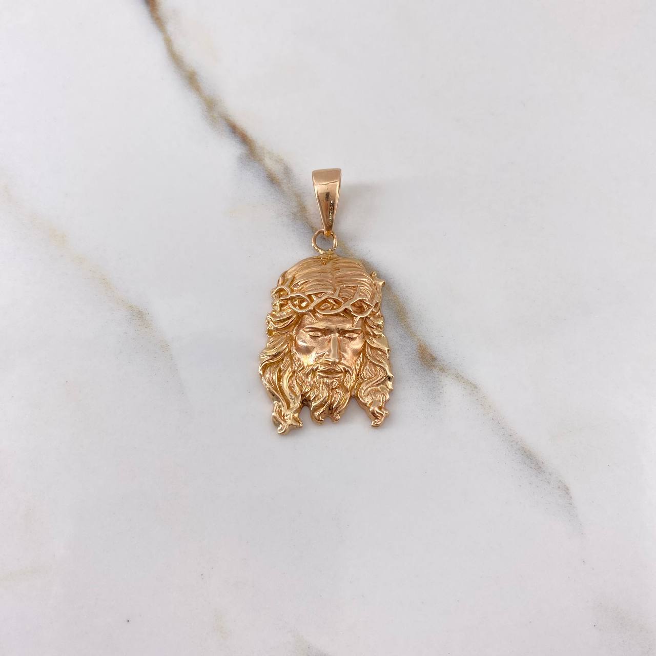 Dije Rostro de Cristo 12.6gr / 4cm / Oro Rosa $