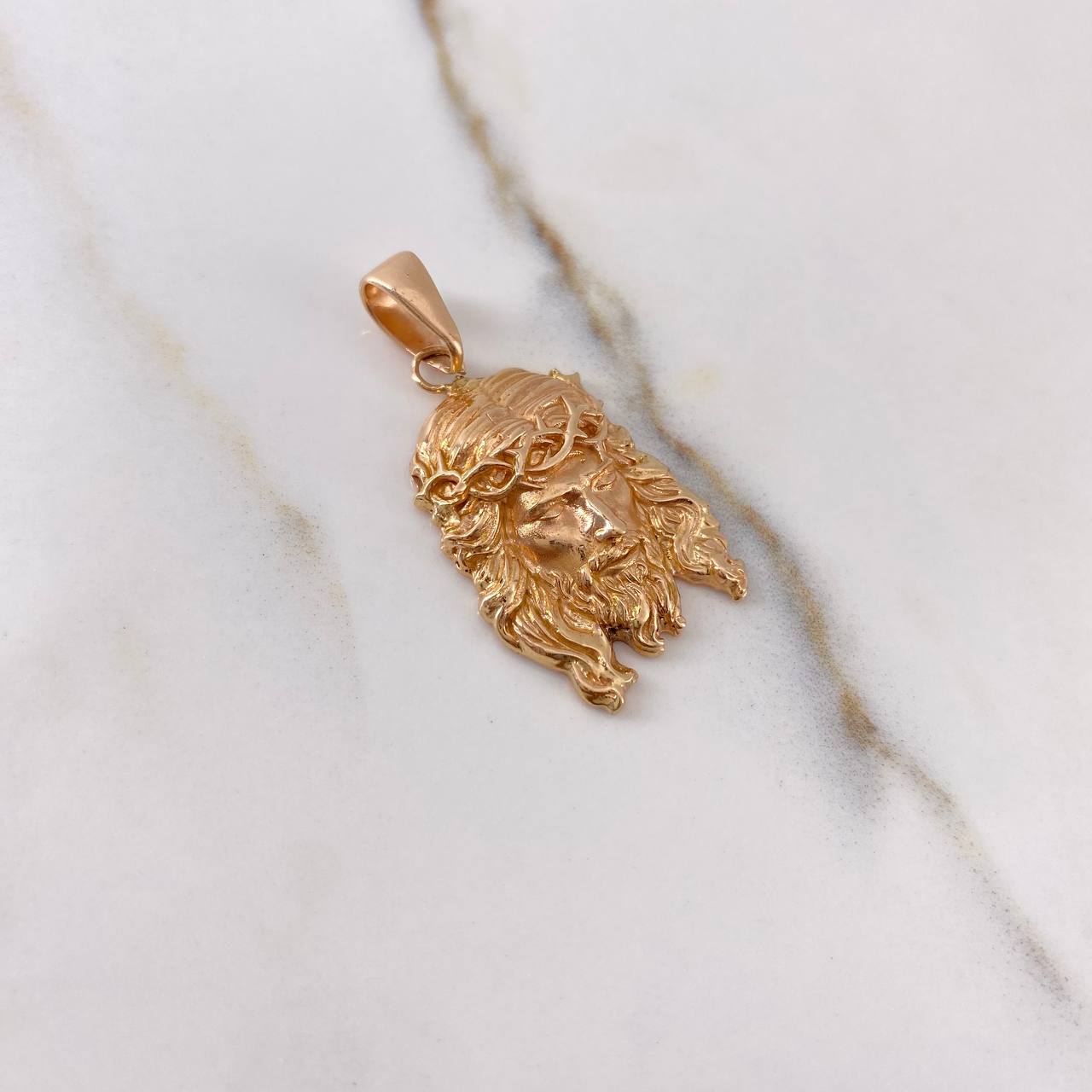 Dije Rostro de Cristo 12.6gr / 4cm / Oro Rosa $