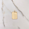 Dije Placa Rectangular 3.6gr / 3.5cm / 28mm-18mm Esquinas Diamantadas Oro Amarillo $