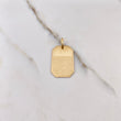 Dije Placa Octagonal 3.3gr / 3.5cm / 28mm-17mm Bordes Diamantados Oro Amarillo $
