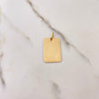 Dije Placa Rectangular 3.3gr / 3.5cm / 28mm-17mm Bordes Diamantados Oro Amarillo $