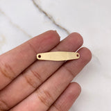 Herraje Placa 0.9gr / 3cm / Lisa Oro Amarillo $