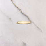 Herraje Placa 0.9gr / 3cm / Lisa Oro Amarillo $