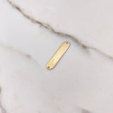 Herraje Placa Octagonal 0.8gr / 2cm / Lisa Oro Amarillo $