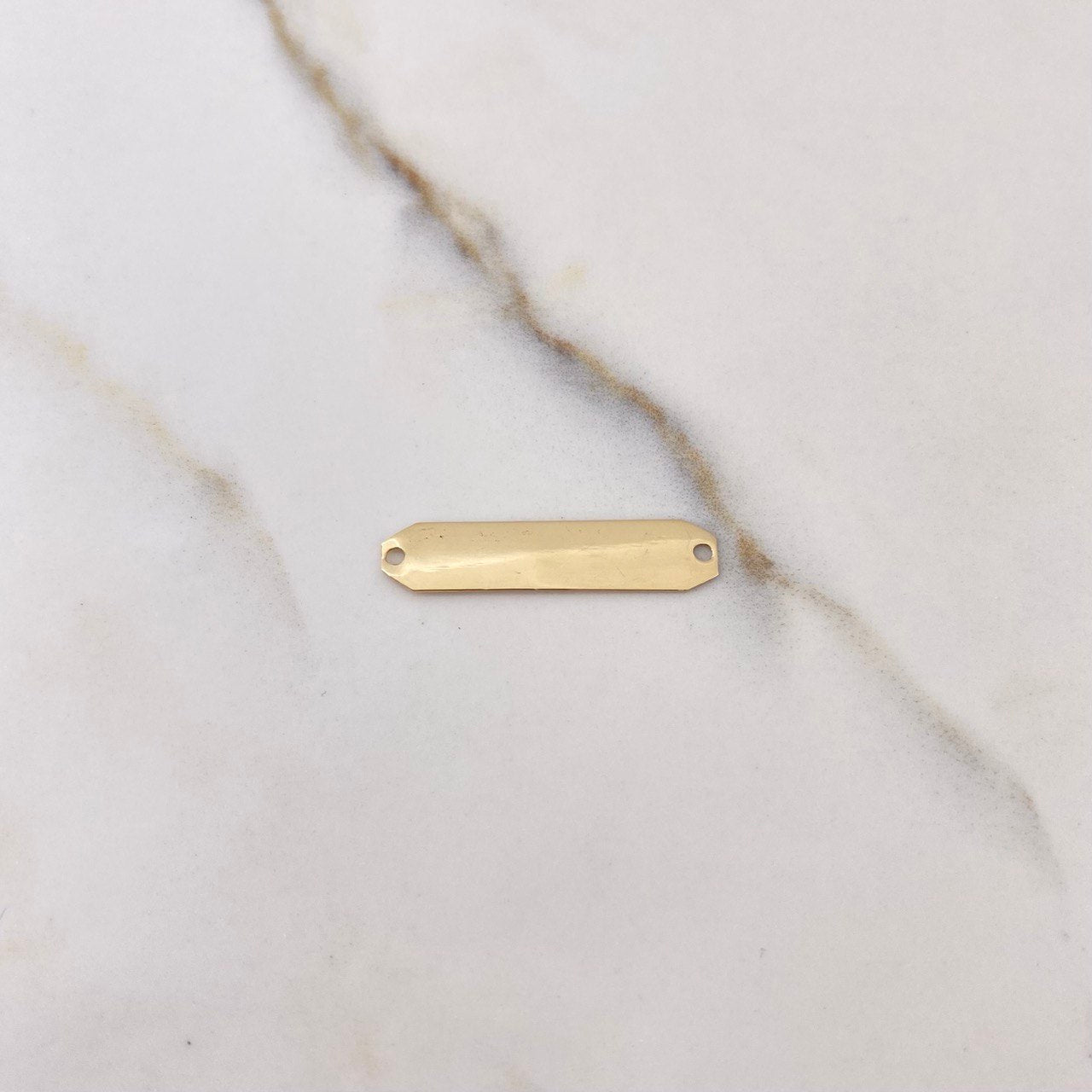 Herraje Placa Octagonal 0.8gr / 2cm / Lisa Oro Amarillo $