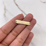 Herraje Placa Octagonal 0.8gr / 2cm / Lisa Oro Amarillo $