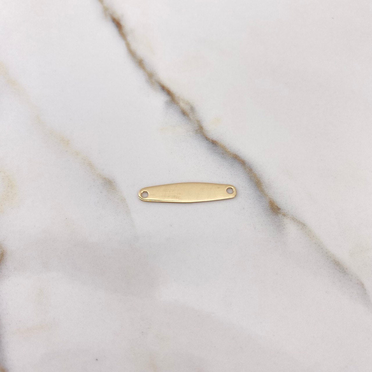 Herraje Placa 0.6gr / 2.5cm / Lisa Oro Amarillo $