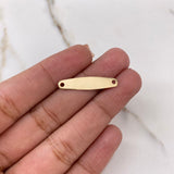 Herraje Placa 0.6gr / 2.5cm / Lisa Oro Amarillo $