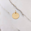 Dije Placa Circular 2gr / 2.5cm / 20mm Bordes Diamantados Oro Amarillo $