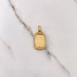 Dije Placa 4.75gr / 3cm / Circones Blancos Oro Amarillo $