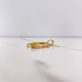 Dije Placa 4.75gr / 3cm / Circones Blancos Oro Amarillo $