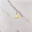 Dije Placa Pergamino 0.9gr / 2.2cm / 13mm-10mm Lisa Oro Amarillo $
