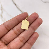 Dije Placa Pergamino 0.85gr / 2.3cm / 10.3mm*10.2mm Liso Oro Amarillo Oro Amarillo $