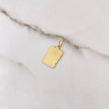 Dije Placa Pergamino 0.85gr / 2.2cm / 13mm-10mm Lisa Oro Amarillo $