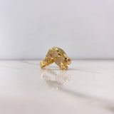 Anillo Rana 8.7gr / T7 1/2 / Circones Blancos Verdes Fuscias Oro Amarillo $