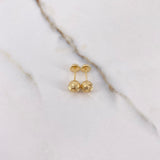 Topos Bola 0.8gr / 6mm Diamantados Oro Amarillo 18K &