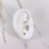 Topos Bola 0.6gr / 4mm Diamantadas Oro Amarillo 18K #
