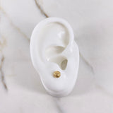 Topos Bola 0.7gr / 5mm Diamantadas Oro Amarillo 18K #