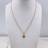 Cadena Militar 2.05gr / 45cm + Dije Corona RX Circones Negro 0.4gr / 1.5cm / Oro Rosa (Oferta) $