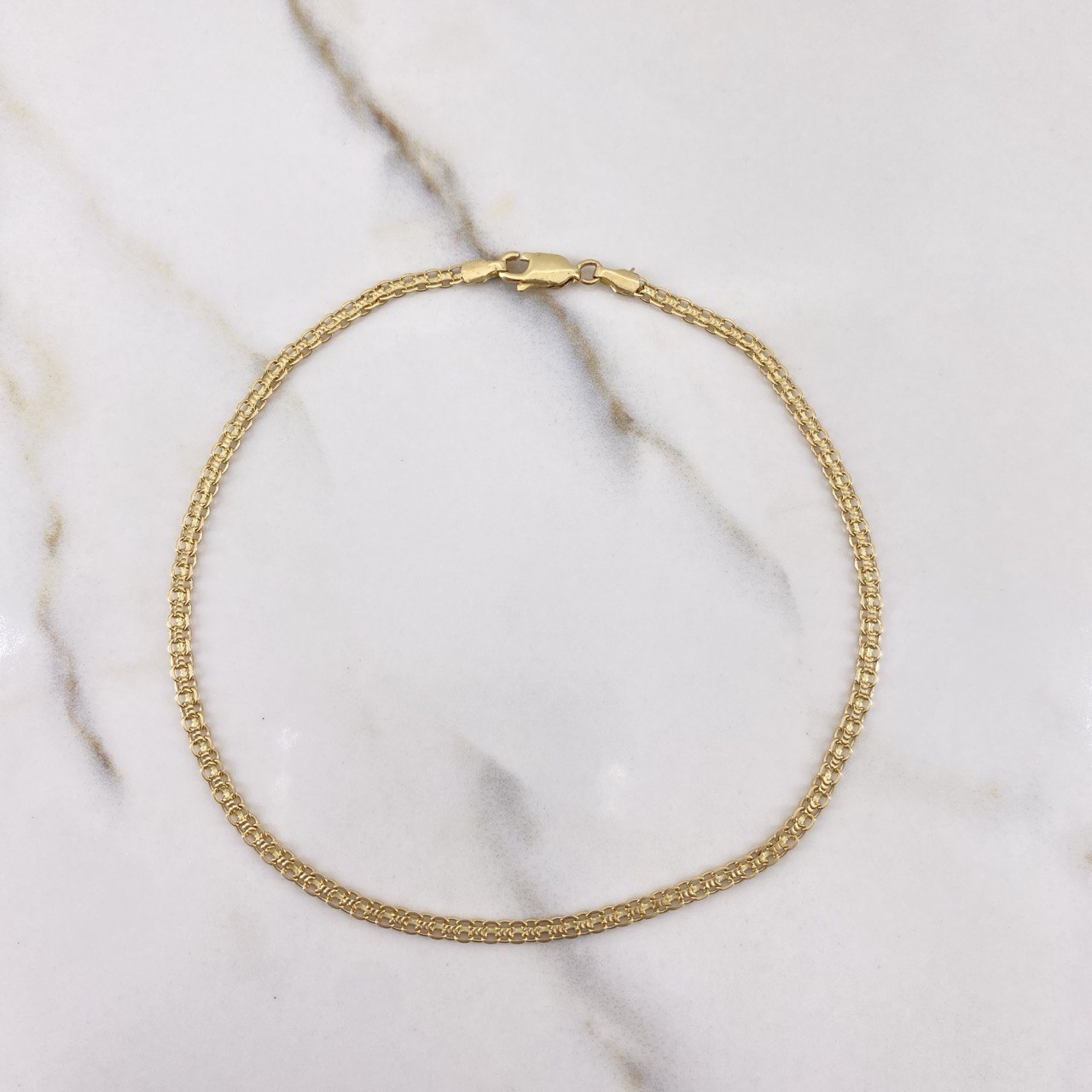 Tobillera China 3.5gr / 26cm / 3mm Oro Amarillo +0 &
