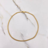 Tobillera China 3.5gr / 26cm / 3mm Oro Amarillo +0 &