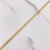 Tobillera China 3.5gr / 26cm / 3mm Oro Amarillo +0 &