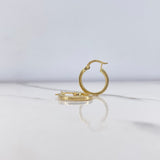 Candongas Maribel 1.2gr / 1.5cm / Rayadas Oro Amarillo $