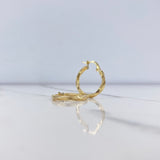 Candongas Tori 1.35gr / 2cm / Punteadas Entorchadas Oro Amarillo $