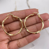 Candongas Asby 2.3gr / 3cm / Lisas Oro Amarillo $