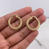 Candongas Sofi 2.25gr / 2cm / Espiral Oro Amarillo $
