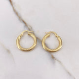 Candongas Sofi 2.25gr / 2cm / Espiral Oro Amarillo $