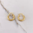Candongas Sol 2.75gr / 2cm / Lineas Entorchadas Oro Amarillo $