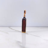 Dije Botella Black Label 13.4gr / 5cm / Circones Negros Naranjas Oro Rosa $