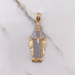 Dije Virgen Milagrosa 8.15gr / 5cm / Circones Blancos Azules Dos Oros Amarillo Blanco $
