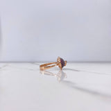 Anillo Oso 4.6gr / T6 1/2 / Circones Fucsias Negros Oro Rosa $